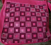 Hot Pink Purse with Squares 202//179